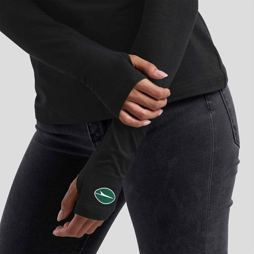 WEAR by Erin Andrews x Gracie Hunt Women's Mesh Panel Long Sleeve T-Shirt - New York Jets T-shirts