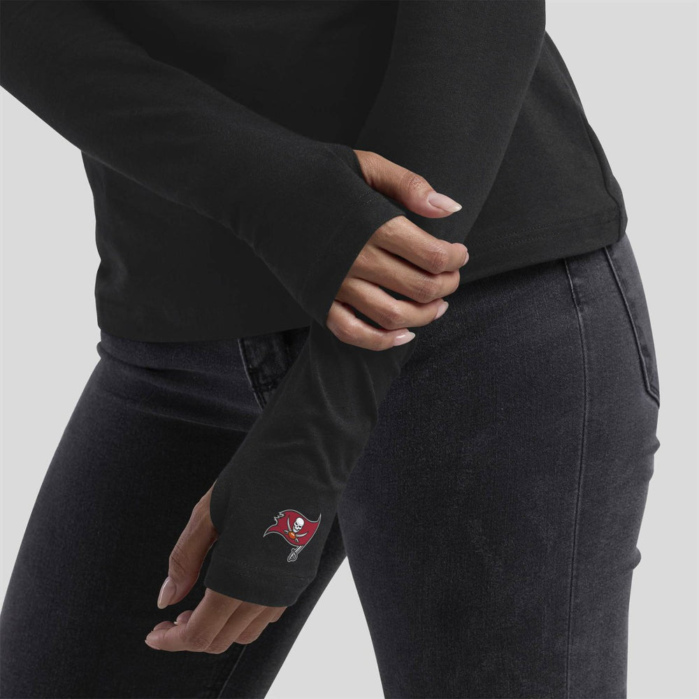 WEAR by Erin Andrews x Gracie Hunt Women's Mesh Panel Long Sleeve T-Shirt - Tampa Bay Buccaneers T-shirts