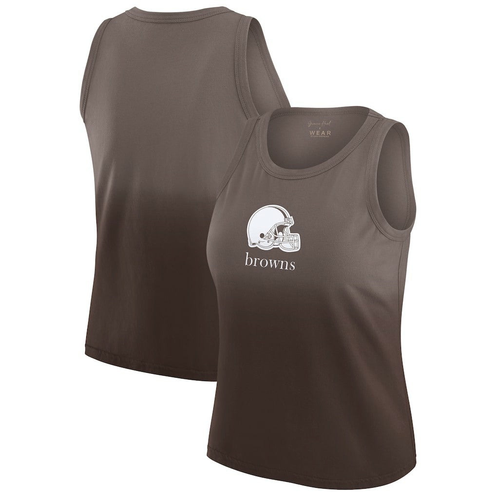 WEAR by Erin Andrews x Gracie Hunt Women's Ombre Tank Top - Cleveland Browns Tops