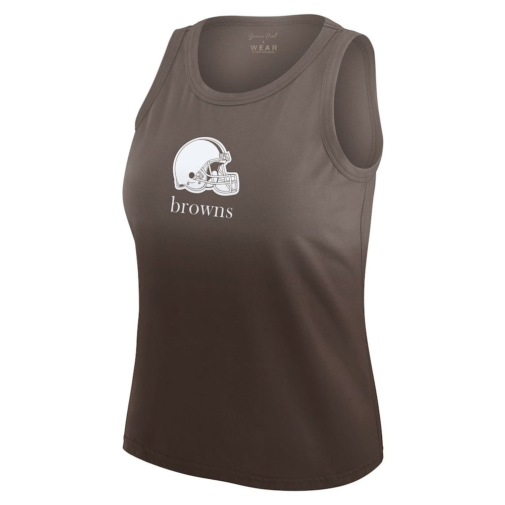 WEAR by Erin Andrews x Gracie Hunt Women's Ombre Tank Top - Cleveland Browns Tops