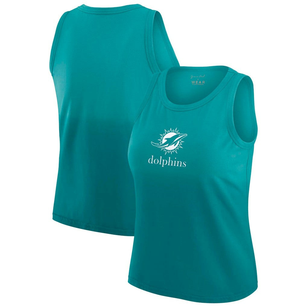 WEAR by Erin Andrews x Gracie Hunt Women's Ombre Tank Top - Miami Dolphins Tops