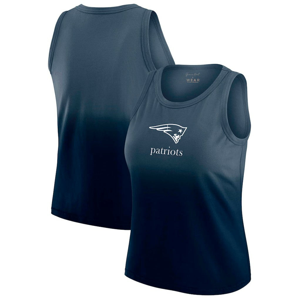 WEAR by Erin Andrews x Gracie Hunt Women's Ombre Tank Top - New England Patriots Tops