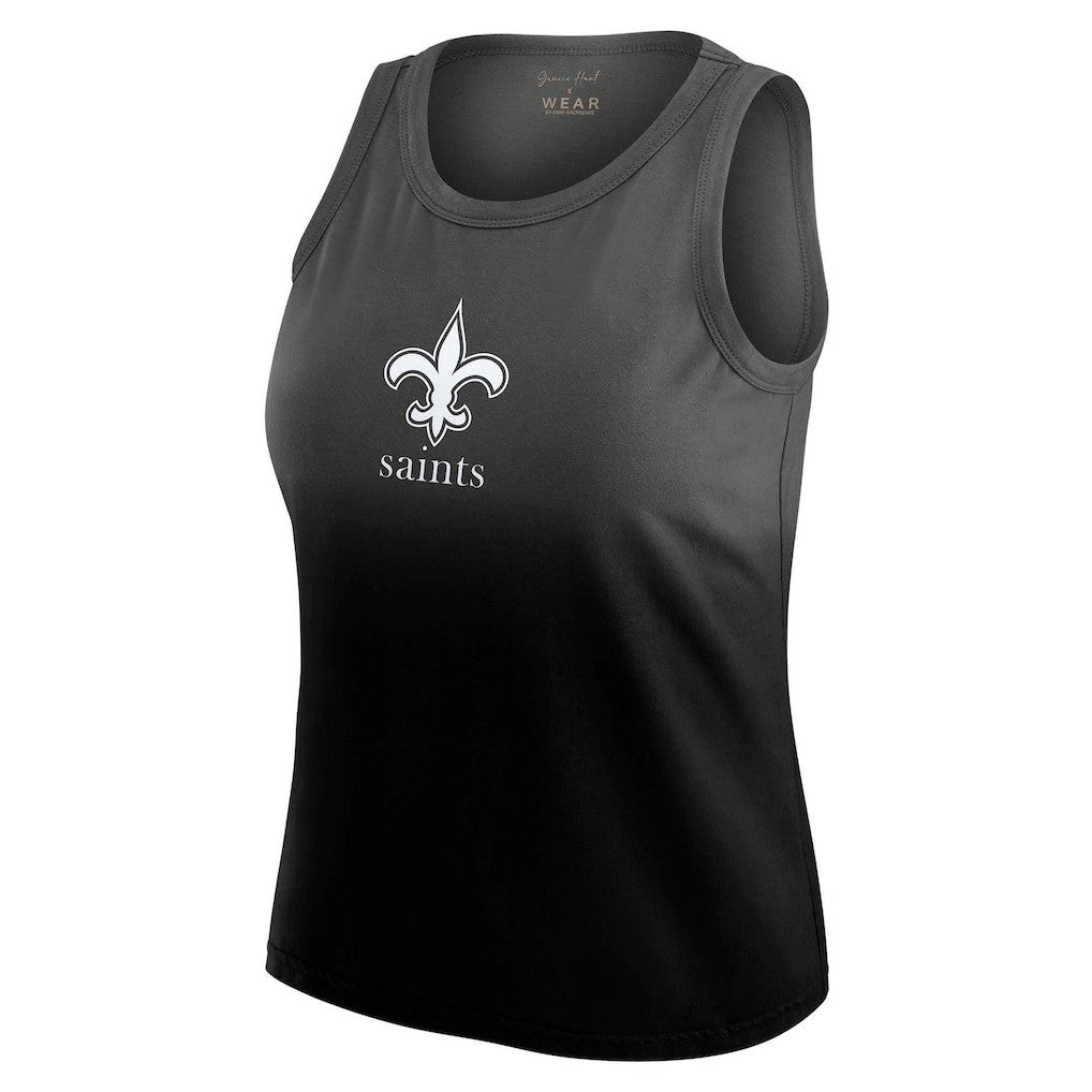 WEAR by Erin Andrews x Gracie Hunt Women's Ombre Tank Top - New Orleans Saints Tops