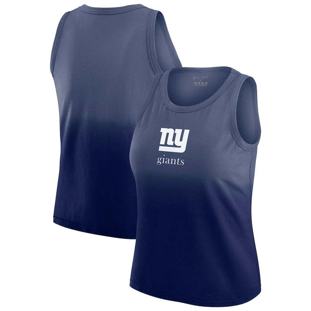 WEAR by Erin Andrews x Gracie Hunt Women's Ombre Tank Top - New York Giants Tops