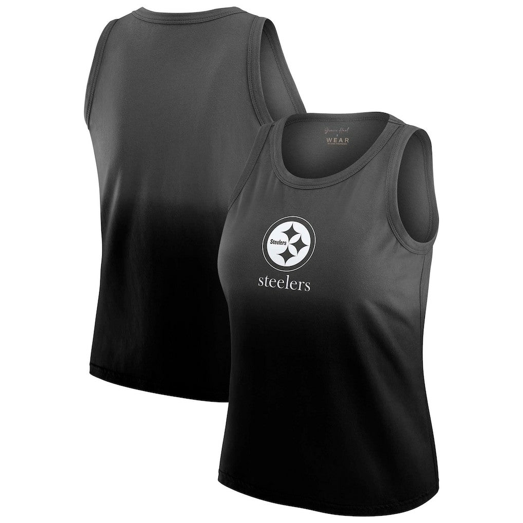 WEAR by Erin Andrews x Gracie Hunt Women's Ombre Tank Top - Pittsburgh Steelers Tops