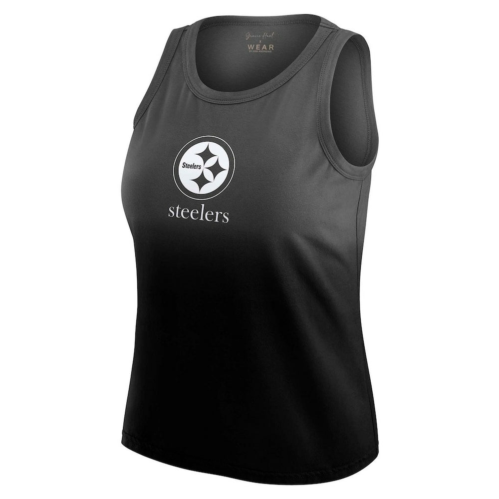 WEAR by Erin Andrews x Gracie Hunt Women's Ombre Tank Top - Pittsburgh Steelers Tops