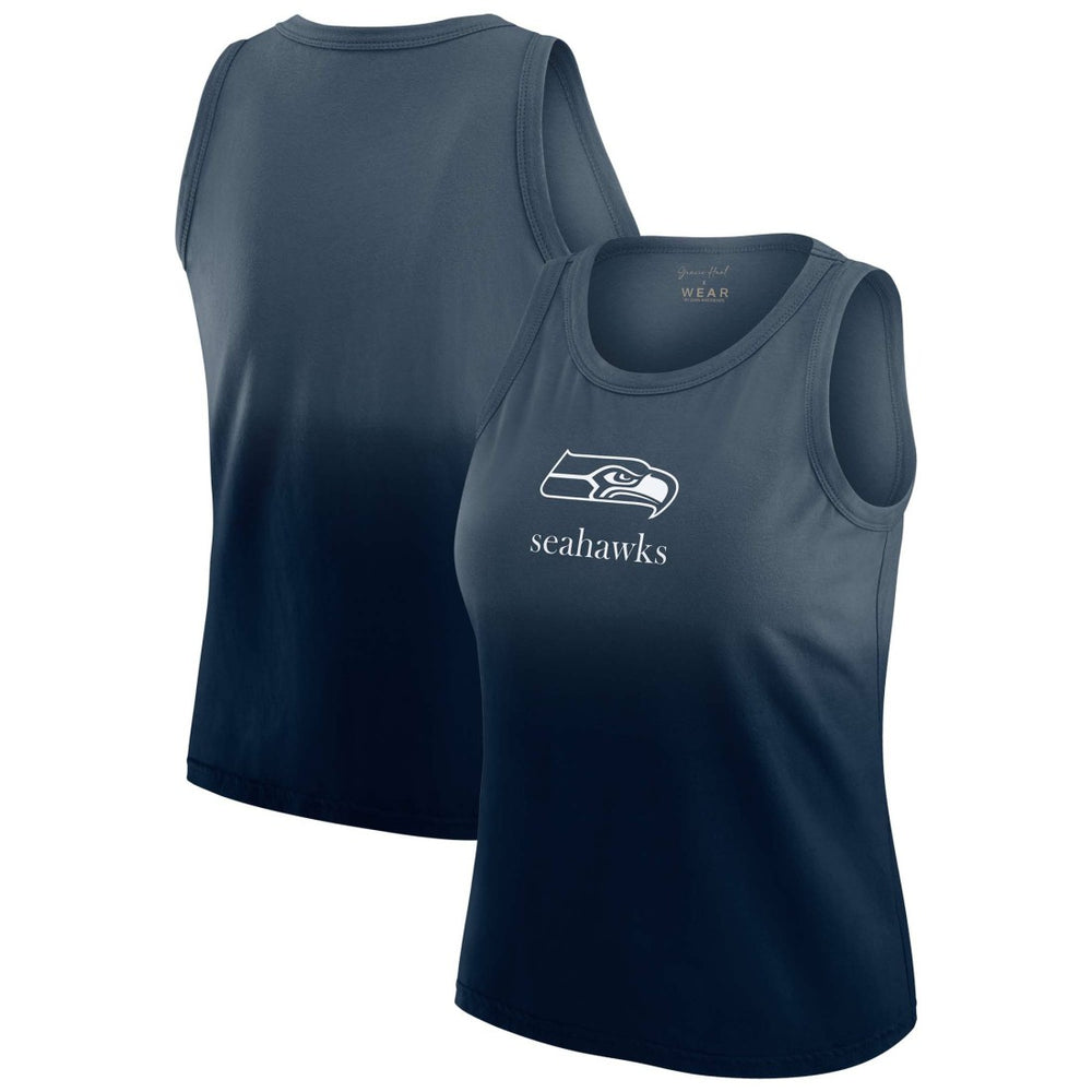 WEAR by Erin Andrews x Gracie Hunt Women's Ombre Tank Top - Seattle Seahawks Tops