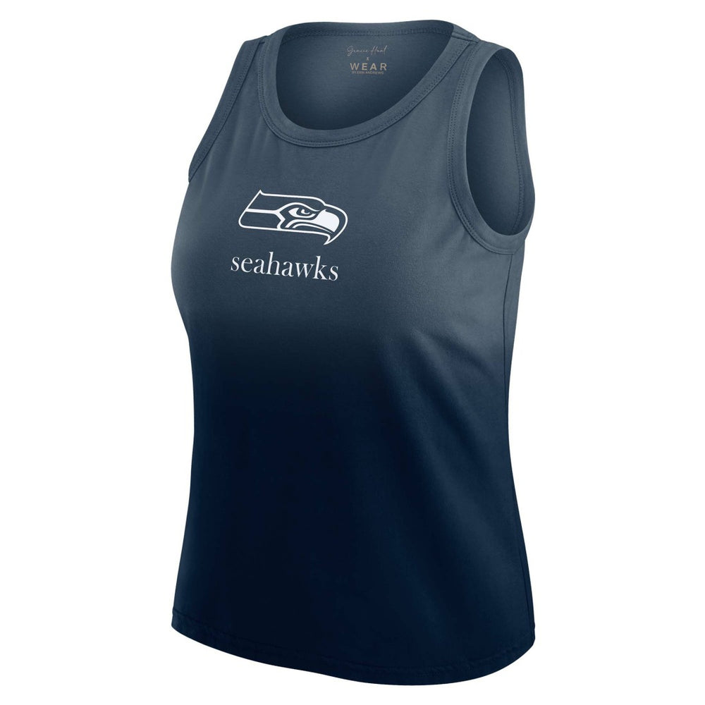 WEAR by Erin Andrews x Gracie Hunt Women's Ombre Tank Top - Seattle Seahawks Tops