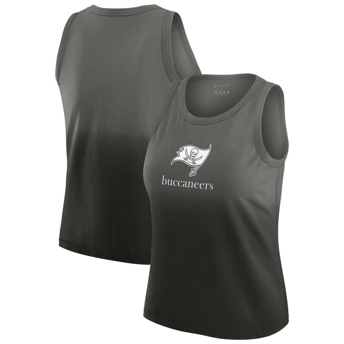 WEAR by Erin Andrews x Gracie Hunt Women's Ombre Tank Top - Tampa Bay Buccaneers Tops