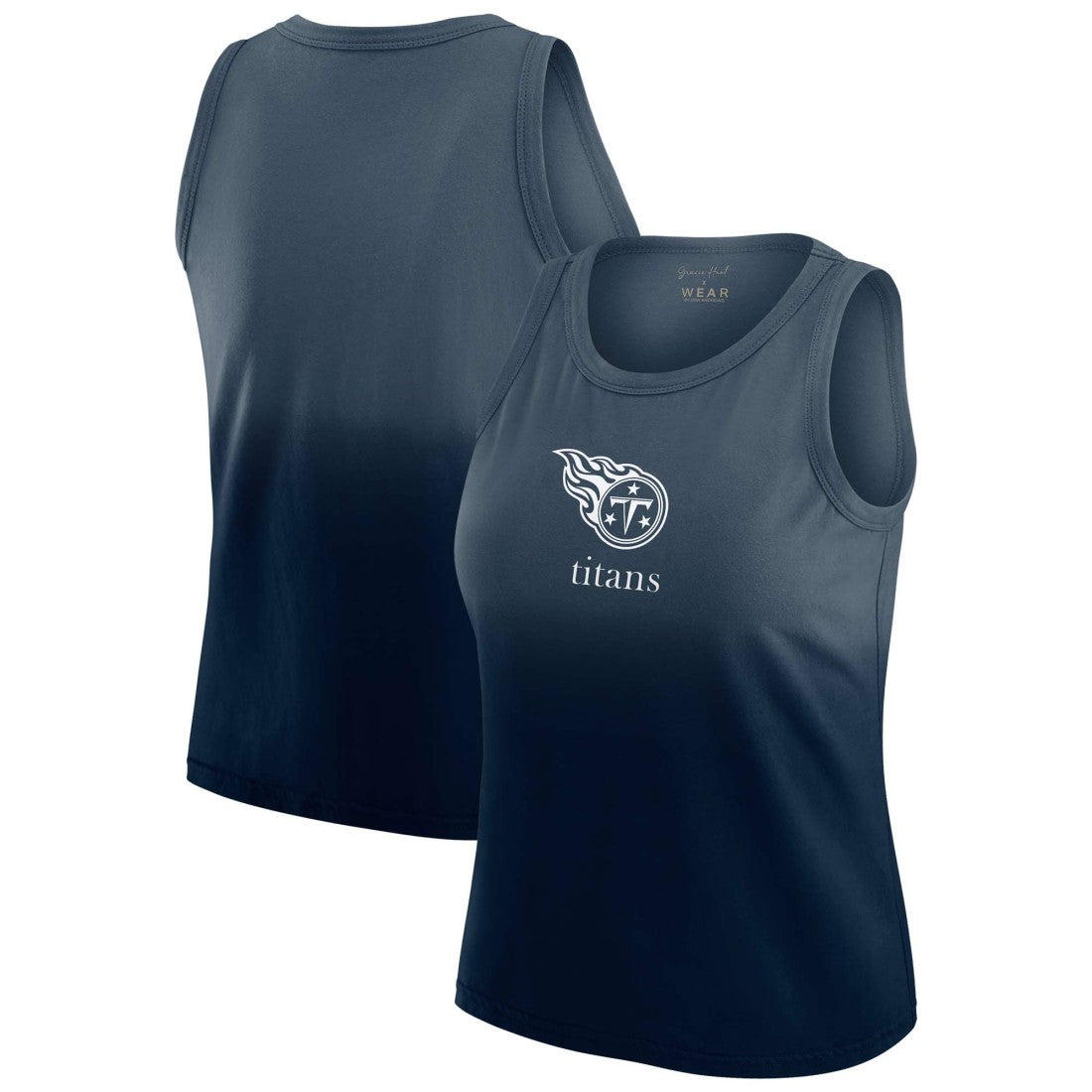 WEAR by Erin Andrews x Gracie Hunt Women's Ombre Tank Top - Tennessee Titans Tops