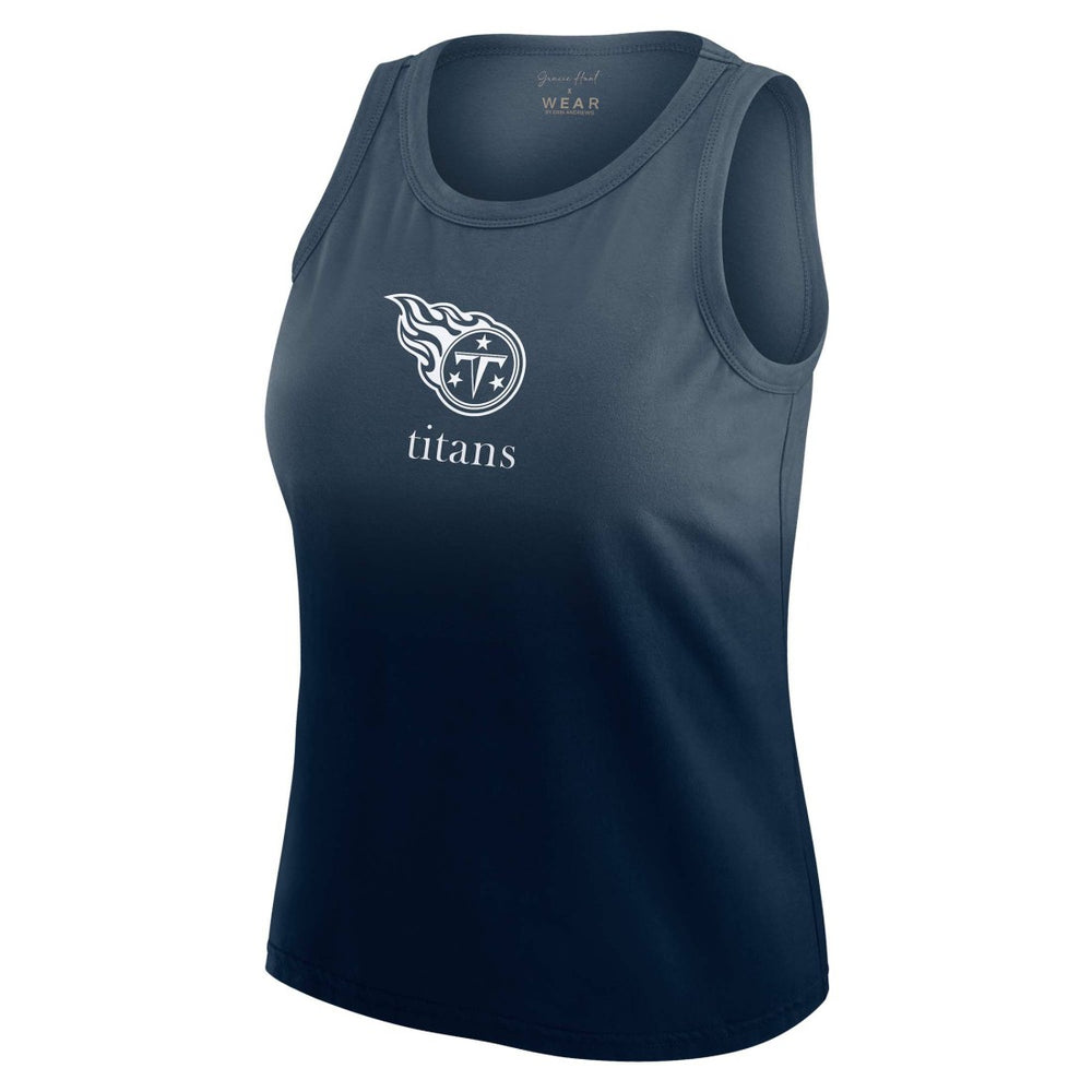 WEAR by Erin Andrews x Gracie Hunt Women's Ombre Tank Top - Tennessee Titans Tops