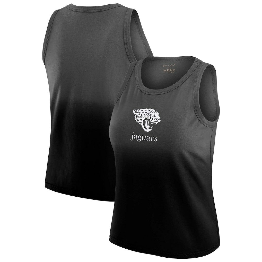 WEAR by Erin Andrews x Gracie Hunt Women's Ombre Tank Top - Jacksonville Jaguars Tops