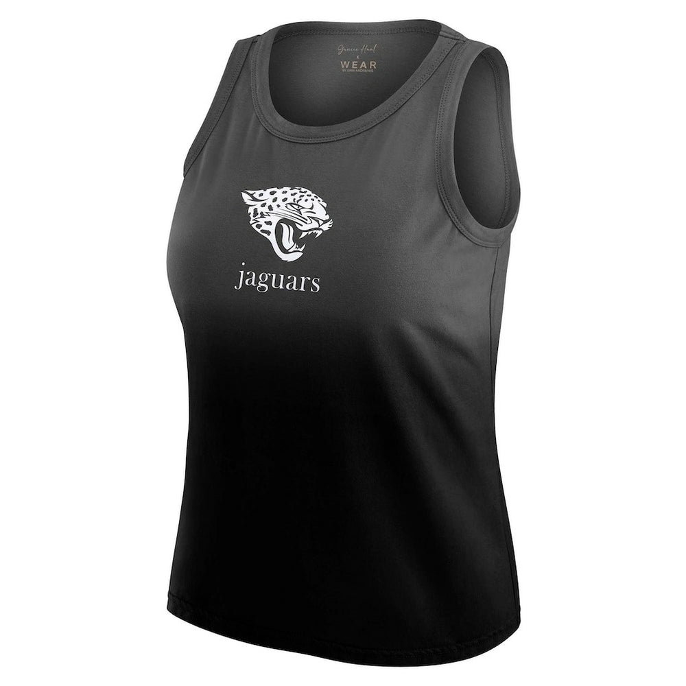 WEAR by Erin Andrews x Gracie Hunt Women's Ombre Tank Top - Jacksonville Jaguars Tops