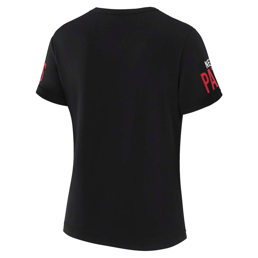 WEAR by Erin Andrews x Gracie Hunt Women's Draft Me Lace-Up T-Shirt - New England Patriots T-shirts