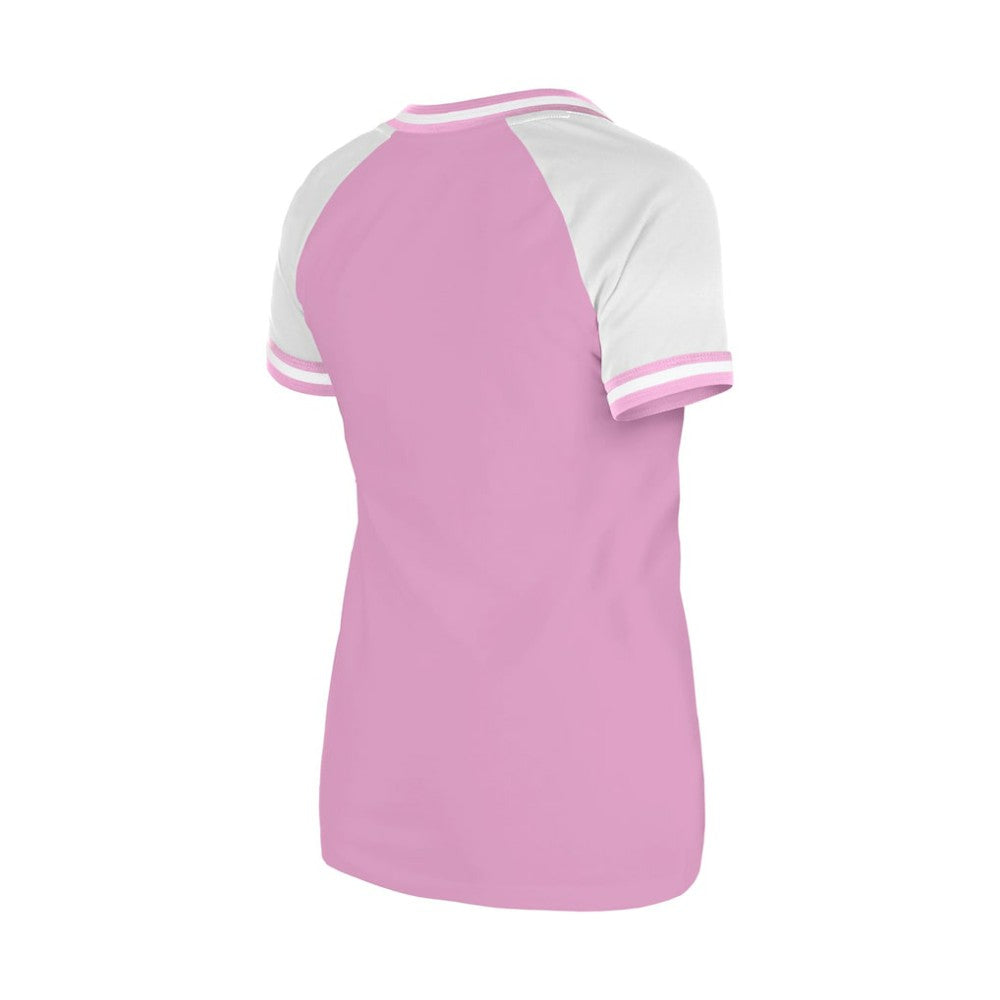 Light Pink Cleveland Guardians New Era Women's Gameday V-Neck T-Shirt