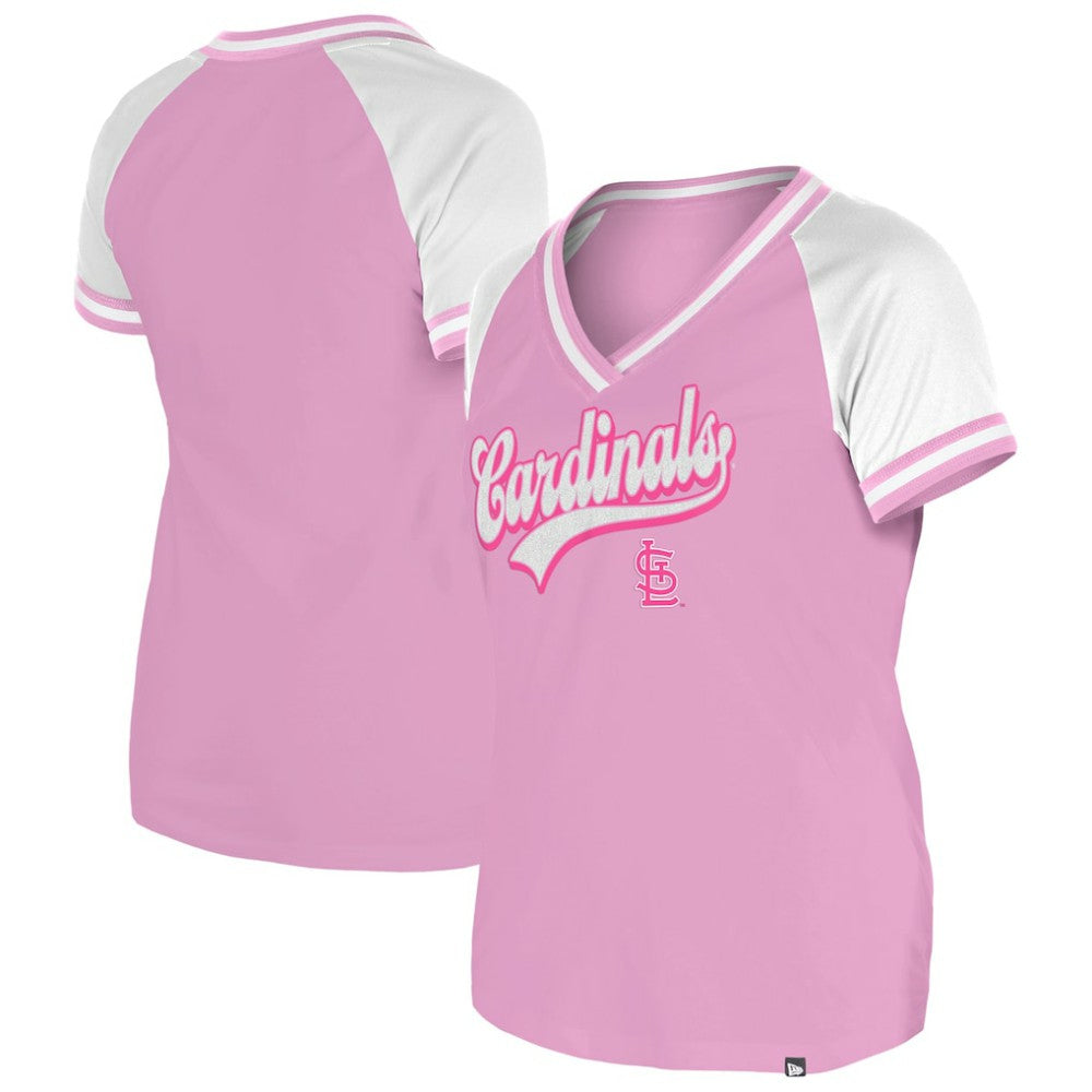Light Pink St. Louis Cardinals New Era Women's Gameday V-Neck T-Shirt
