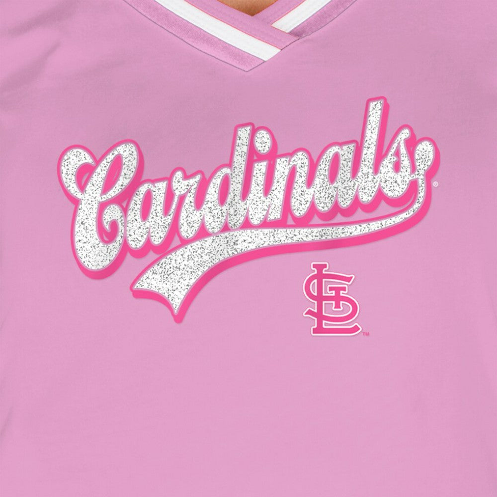 Light Pink St. Louis Cardinals New Era Women's Gameday V-Neck T-Shirt