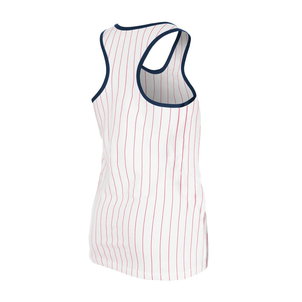 White St. Louis Cardinals New Era Women's Gameday Pinstripe Tank Top