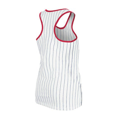 White Boston Red Sox New Era Women's Gameday Pinstripe Tank Top