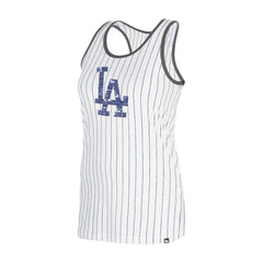 White Los Angeles Dodgers New Era Women's Gameday Pinstripe Tank Top