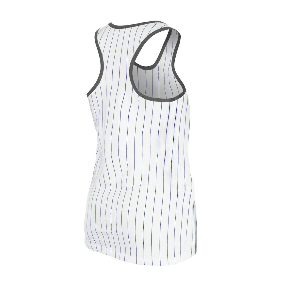 White Los Angeles Dodgers New Era Women's Gameday Pinstripe Tank Top