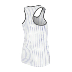 White Los Angeles Dodgers New Era Women's Gameday Pinstripe Tank Top
