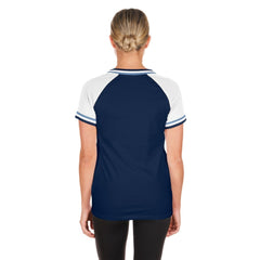 Navy Tampa Bay Rays New Era Women's Gameday Raglan V-Neck T-Shirt