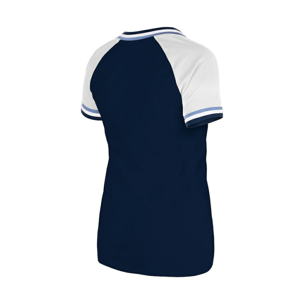 Navy Tampa Bay Rays New Era Women's Gameday Raglan V-Neck T-Shirt