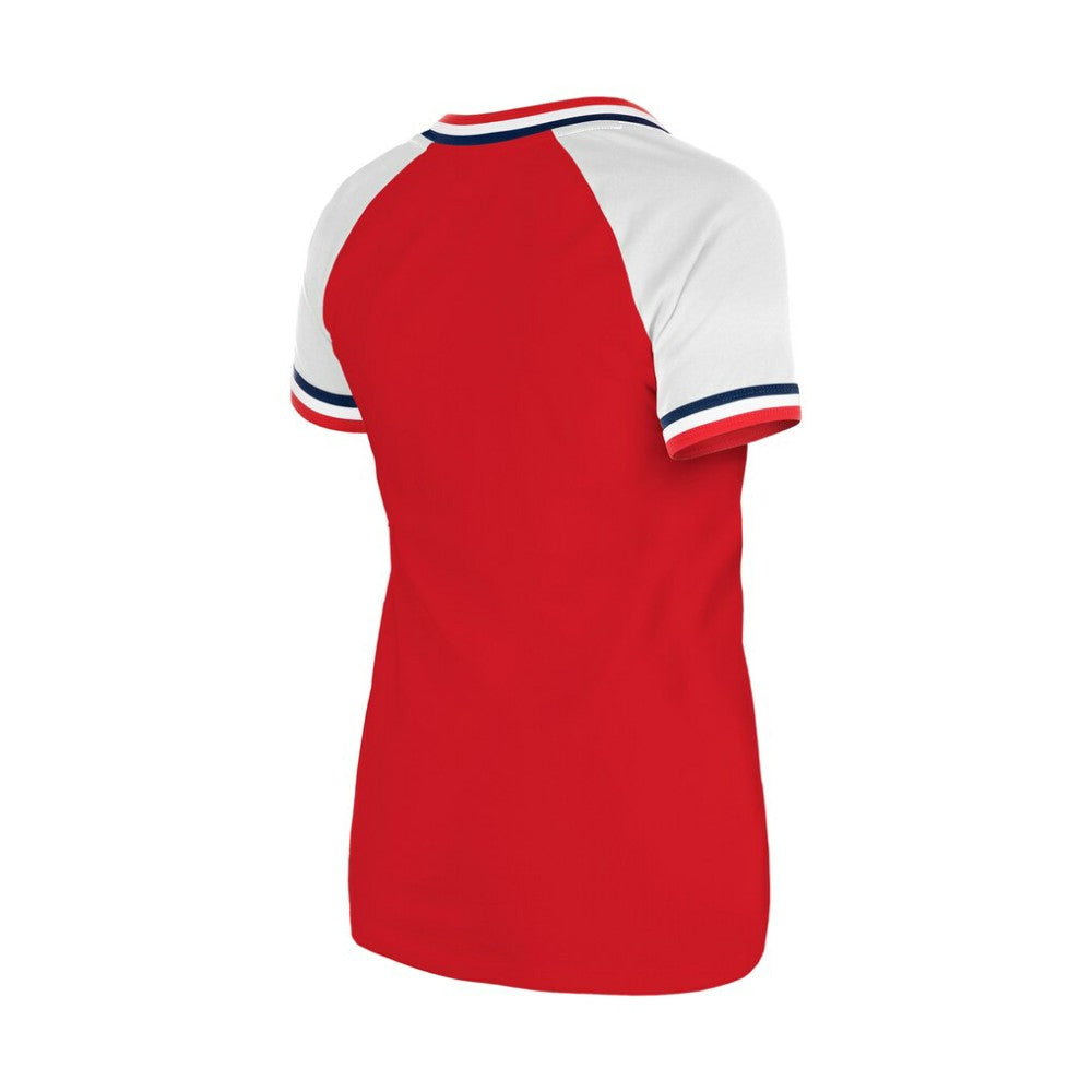 Red St. Louis Cardinals New Era Women's Gameday Raglan V-Neck T-Shirt