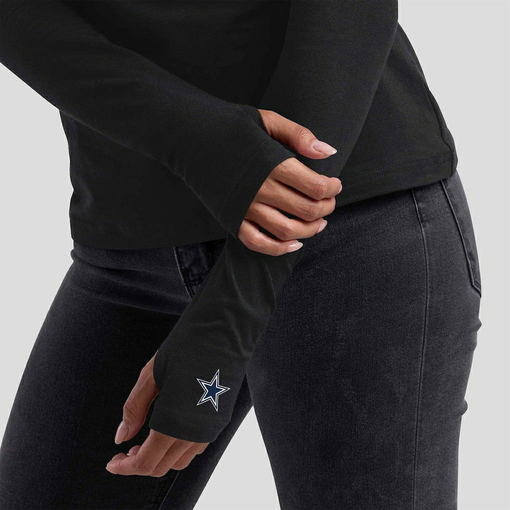 WEAR by Erin Andrews x Gracie Hunt Women's Mesh Panel Long Sleeve T-Shirt - Dallas Cowboys T-shirts