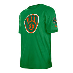 Kelly Green Milwaukee Brewers New Era St. Patrick's Day Shamrock Fill T-Shirt