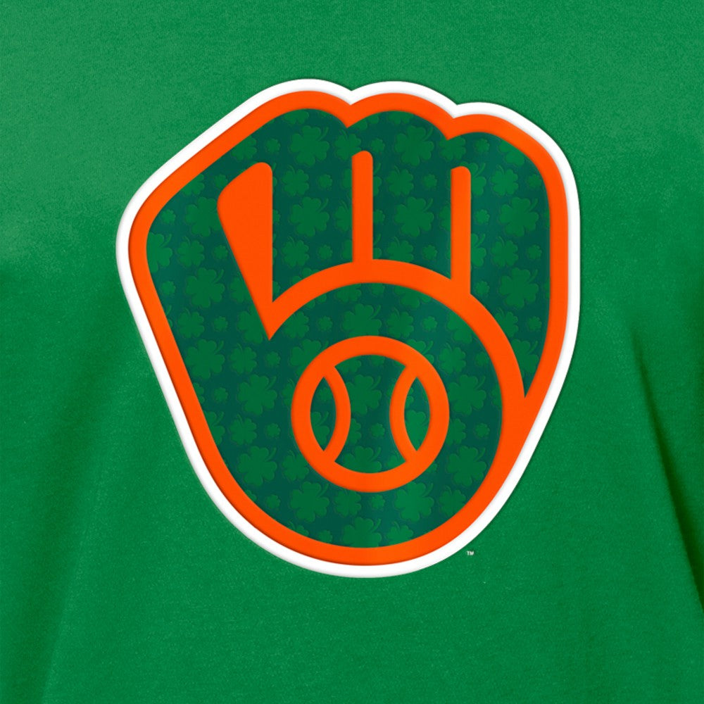 Kelly Green Milwaukee Brewers New Era St. Patrick's Day Shamrock Fill T-Shirt