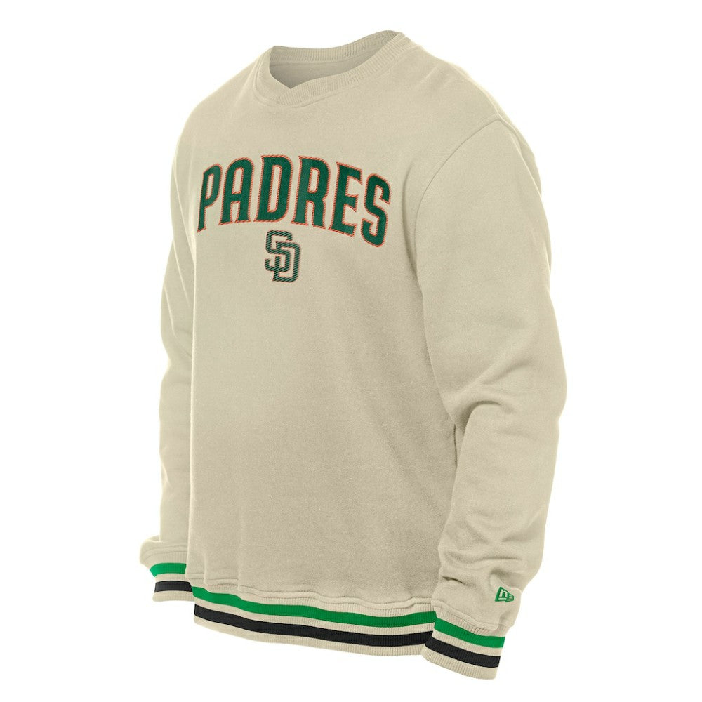 Cream San Diego Padres New Era St. Patrick's Day Twill Pullover Sweatshirt