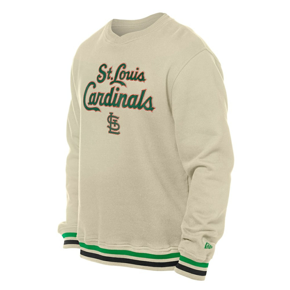 Cream St. Louis Cardinals New Era St. Patrick's Day Twill Pullover Sweatshirt