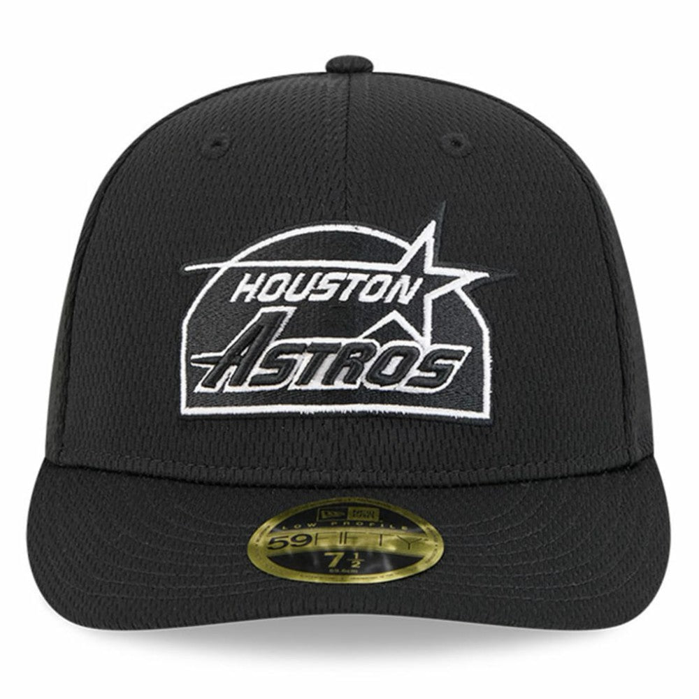 Black Houston Astros New Era 2025 MLB Clubhouse Low Profile 59FIFTY Fitted Hat