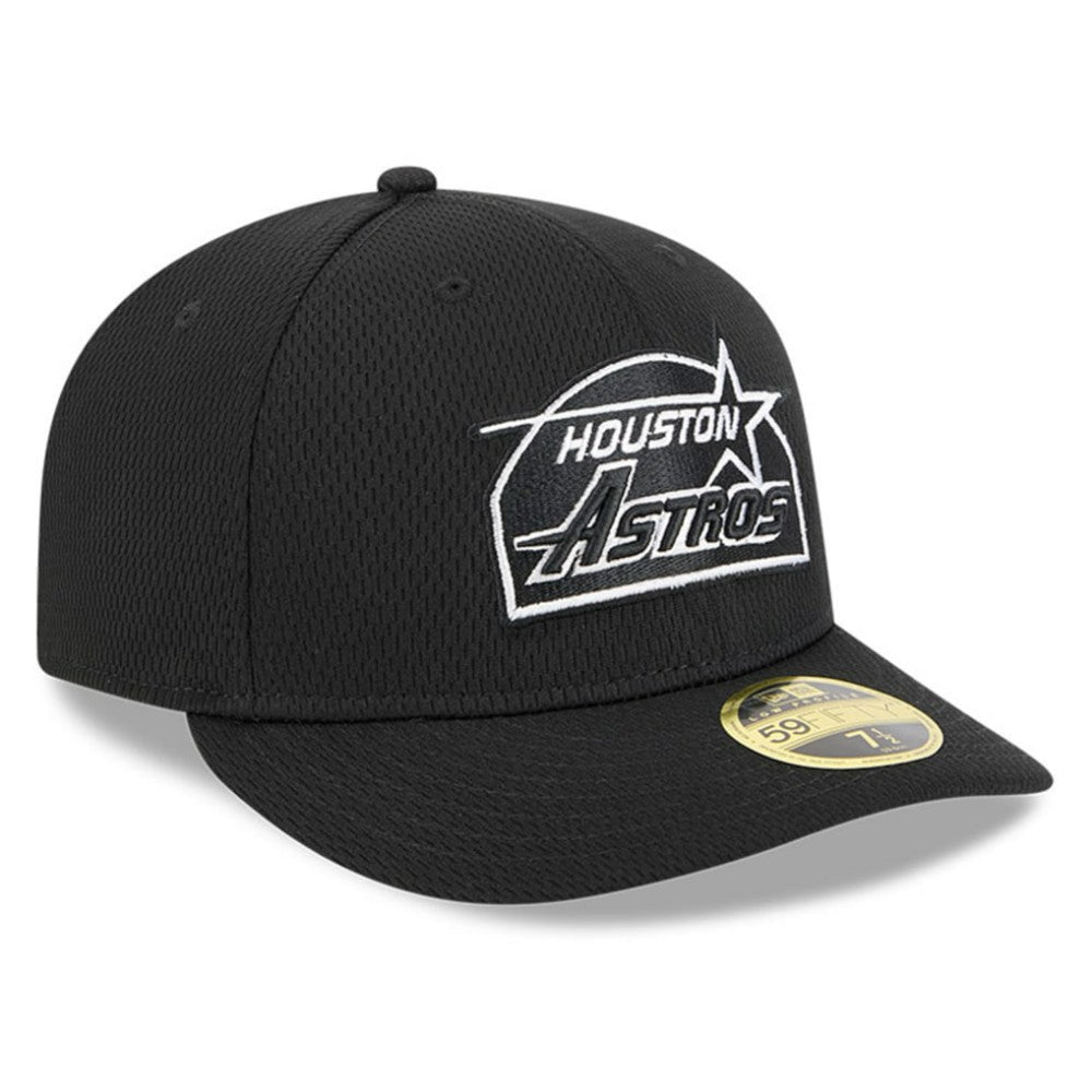 Black Houston Astros New Era 2025 MLB Clubhouse Low Profile 59FIFTY Fitted Hat