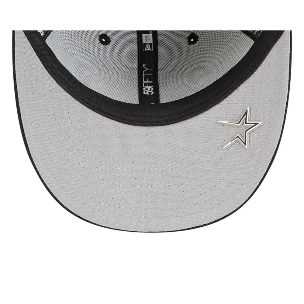 Black Houston Astros New Era 2025 MLB Clubhouse Low Profile 59FIFTY Fitted Hat