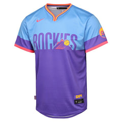 Purple/Light Blue Colorado Rockies Nike Youth 2025 City Connect Limited Jersey