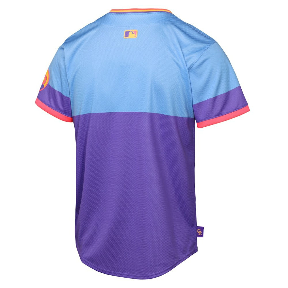 Purple/Light Blue Colorado Rockies Nike Youth 2025 City Connect Limited Jersey