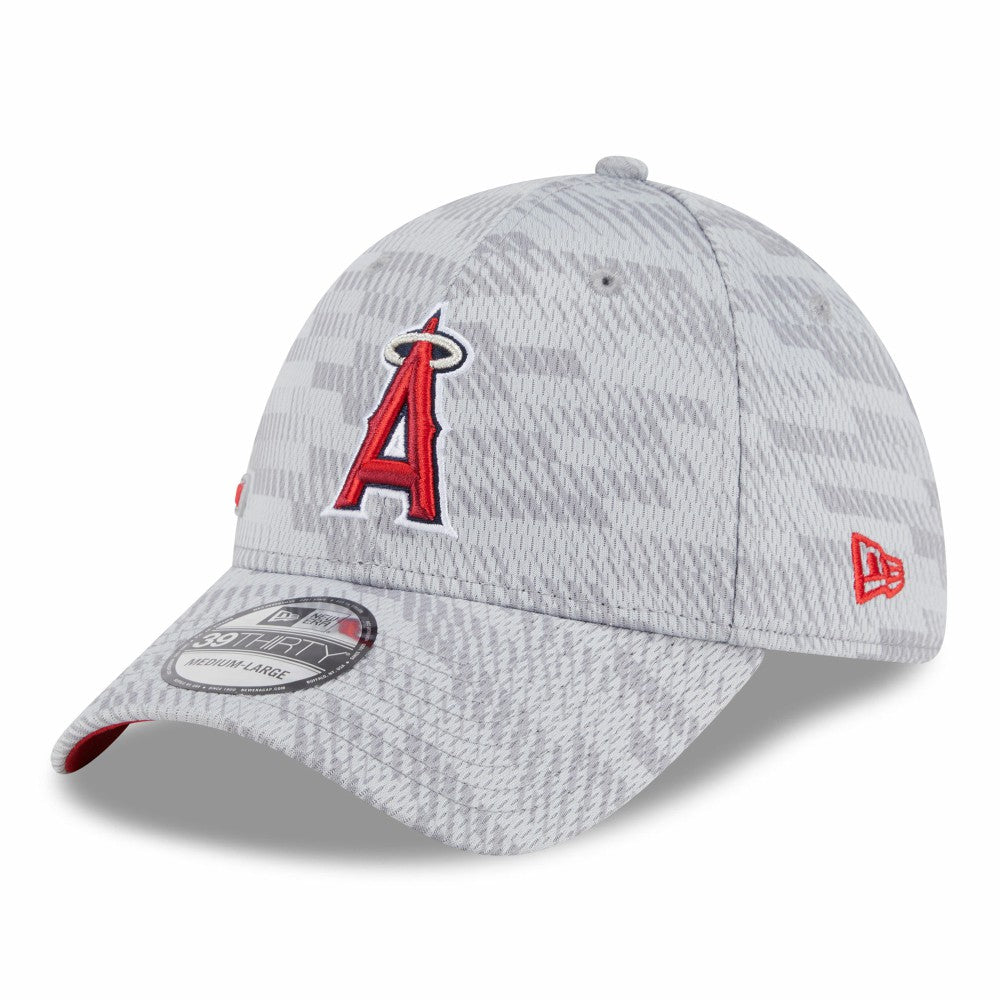 Gray Los Angeles Angels New Era 2025 MLB Clubhouse 39THIRTY Flex Hat