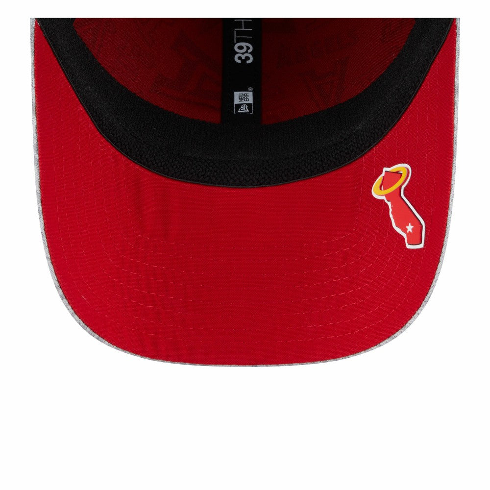 Gray Los Angeles Angels New Era 2025 MLB Clubhouse 39THIRTY Flex Hat