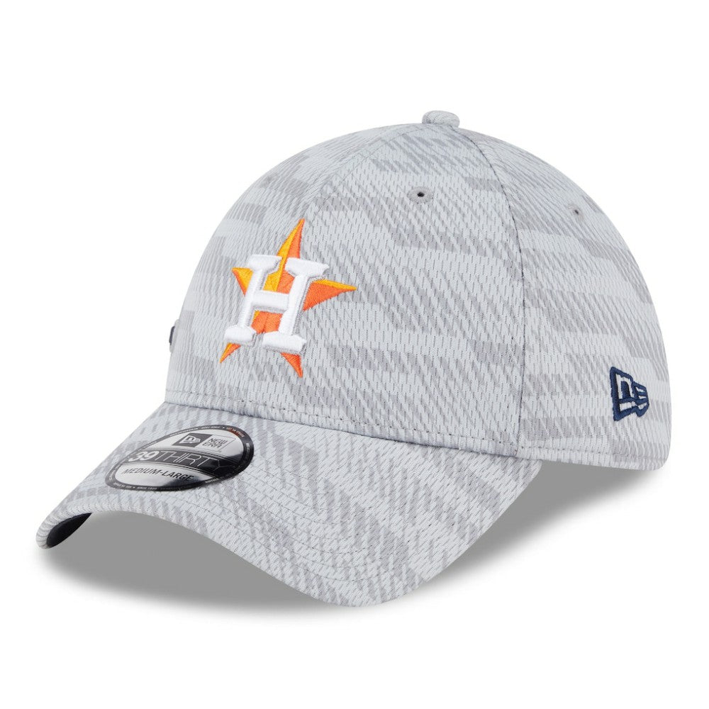 Gray Houston Astros New Era 2025 MLB Clubhouse 39THIRTY Flex Hat