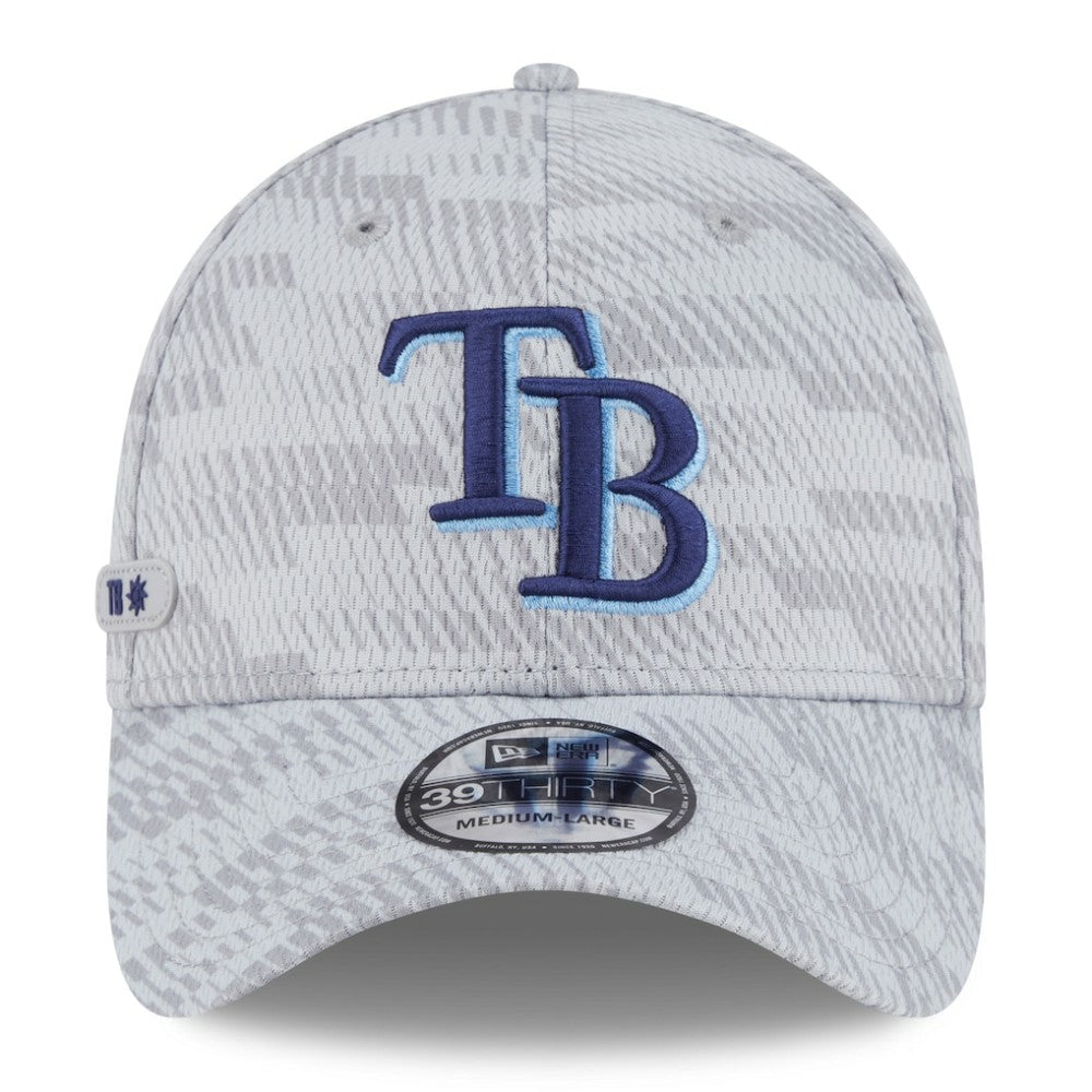 Gray Tampa Bay Rays New Era 2025 MLB Clubhouse 39THIRTY Flex Hat