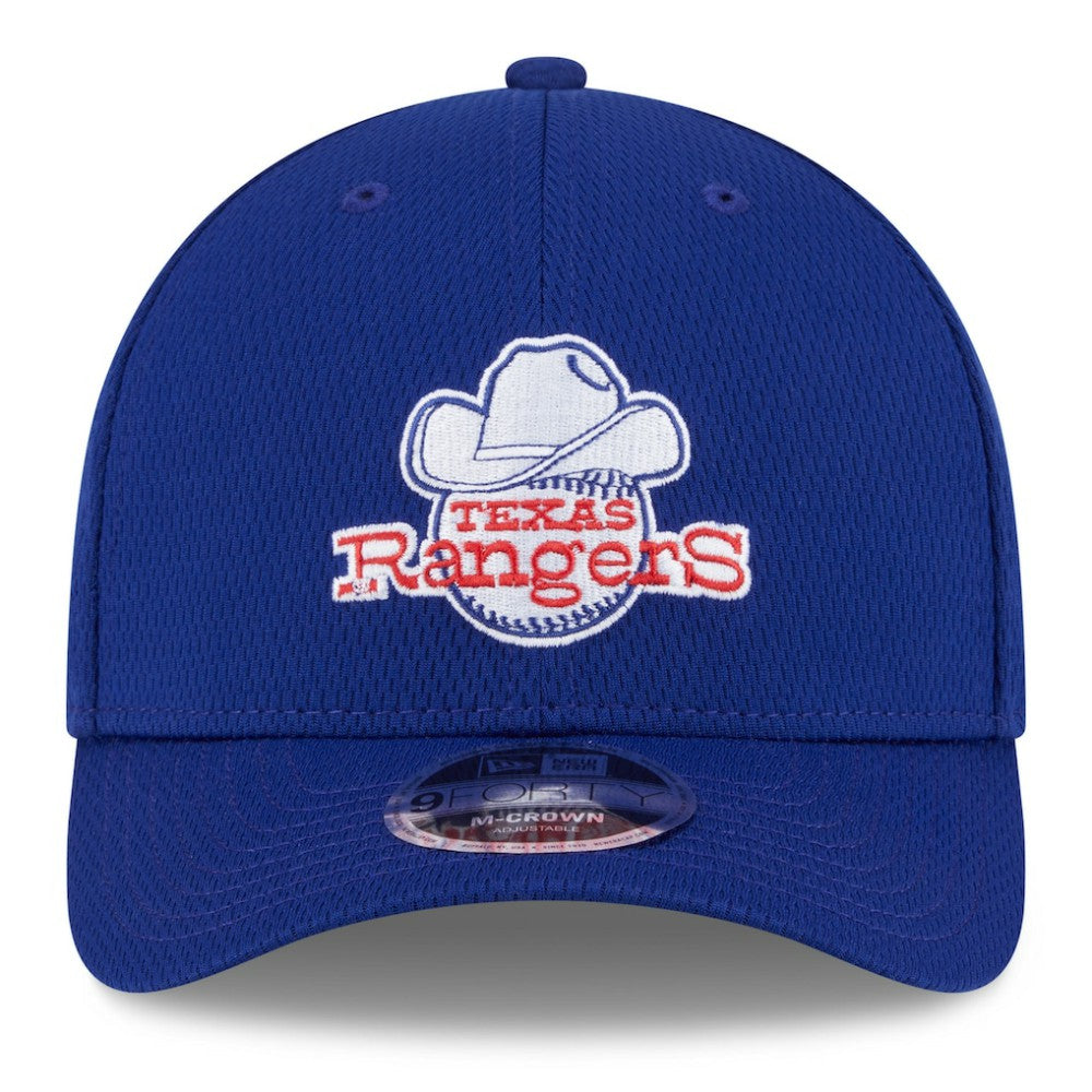 Royal Texas Rangers New Era 2025 MLB Clubhouse 9FORTY M-Crown Adjustable Hat