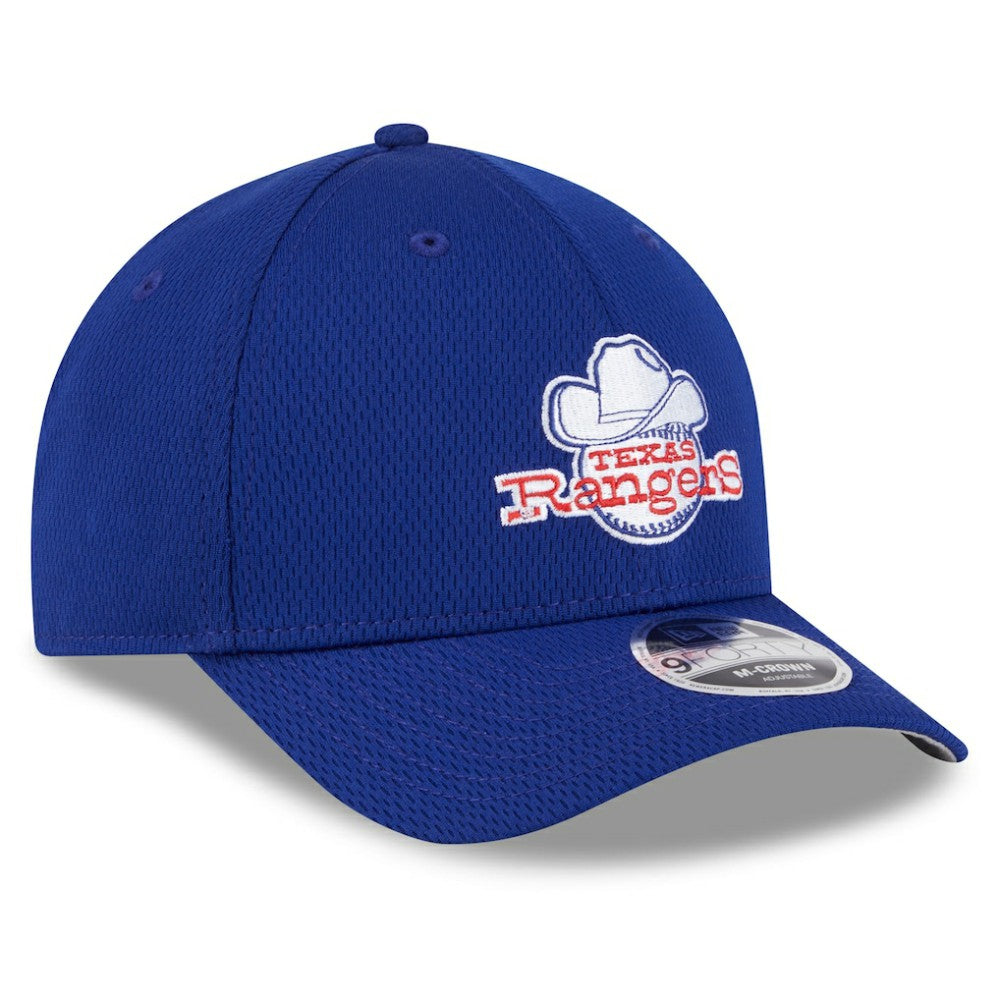 Royal Texas Rangers New Era 2025 MLB Clubhouse 9FORTY M-Crown Adjustable Hat