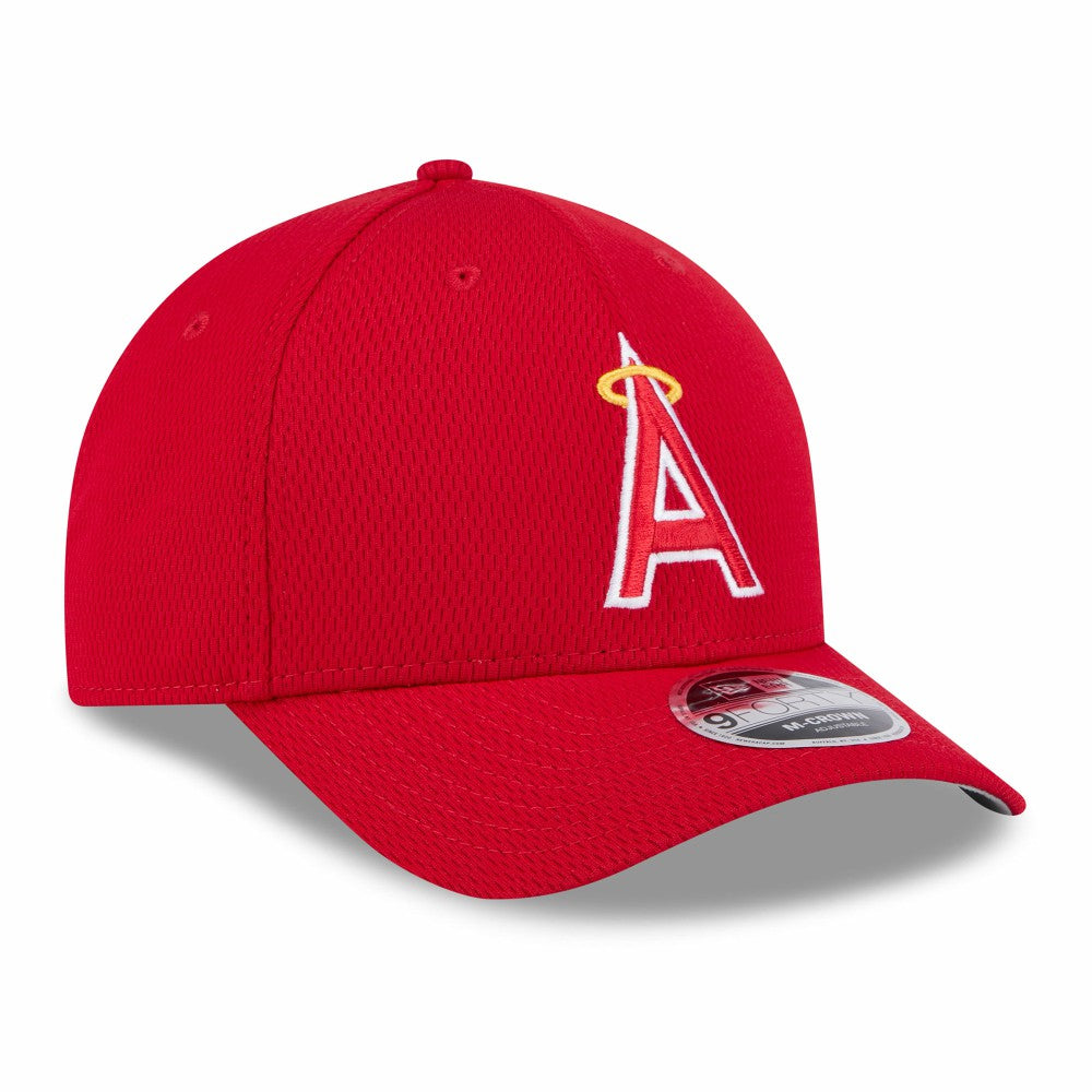 Red Los Angeles Angels New Era 2025 MLB Clubhouse 9FORTY Adjustable Hat