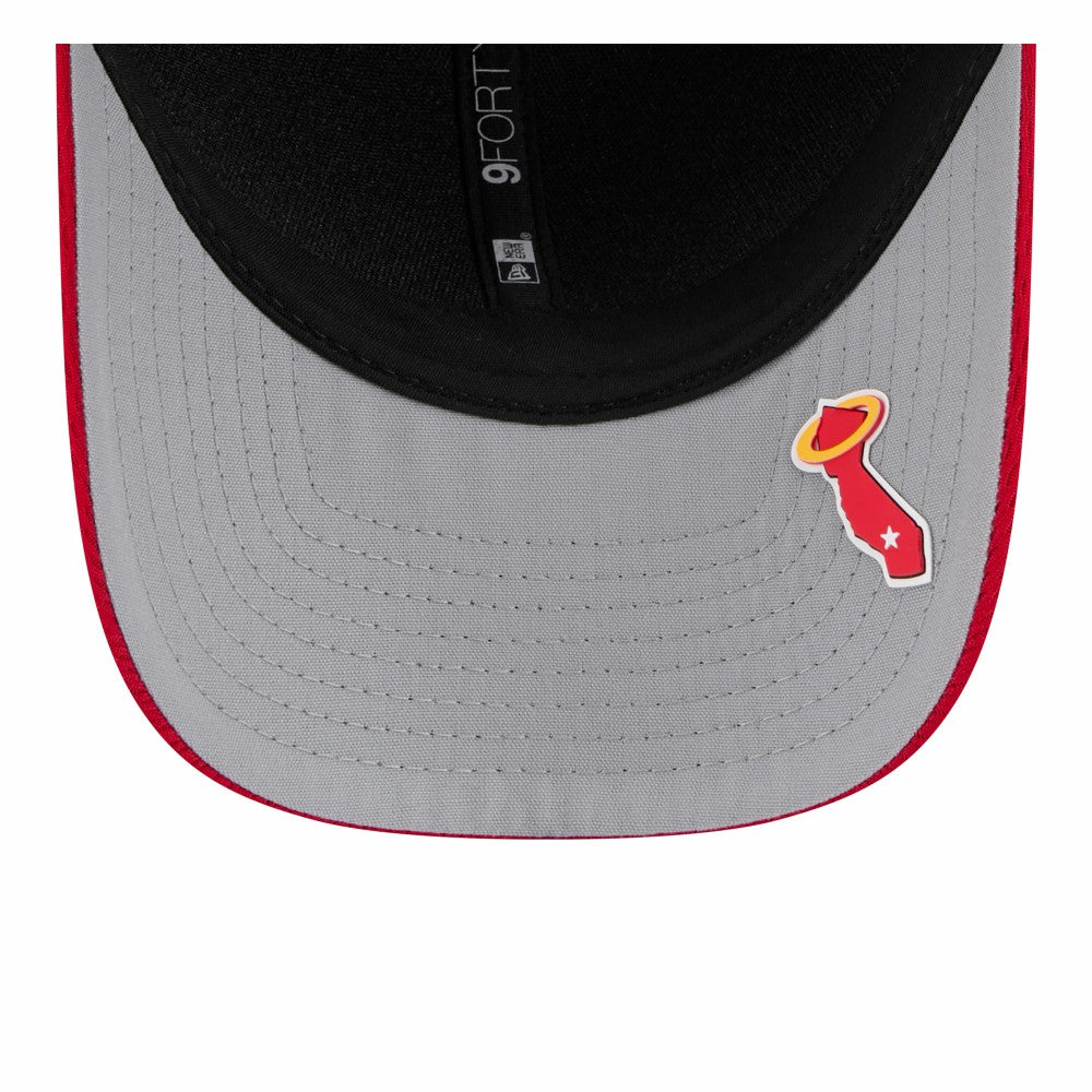 Red Los Angeles Angels New Era 2025 MLB Clubhouse 9FORTY Adjustable Hat