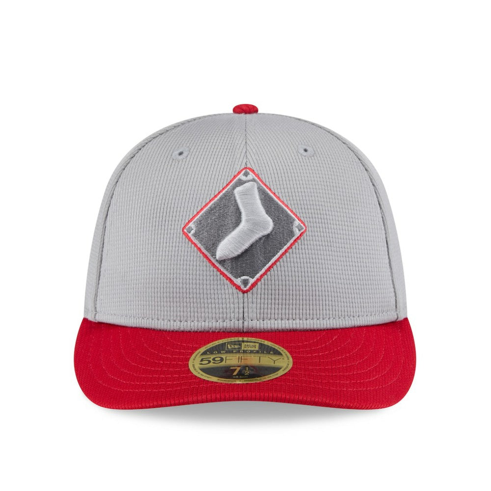 Gray/Red Chicago White Sox New Era 2025 Batting Practice Low Profile 59FIFTY Fitted Hat