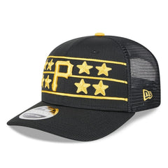 Black Pittsburgh Pirates New Era 2025 Batting Practice 9SEVENTY Stretch-Snap Trucker Hat