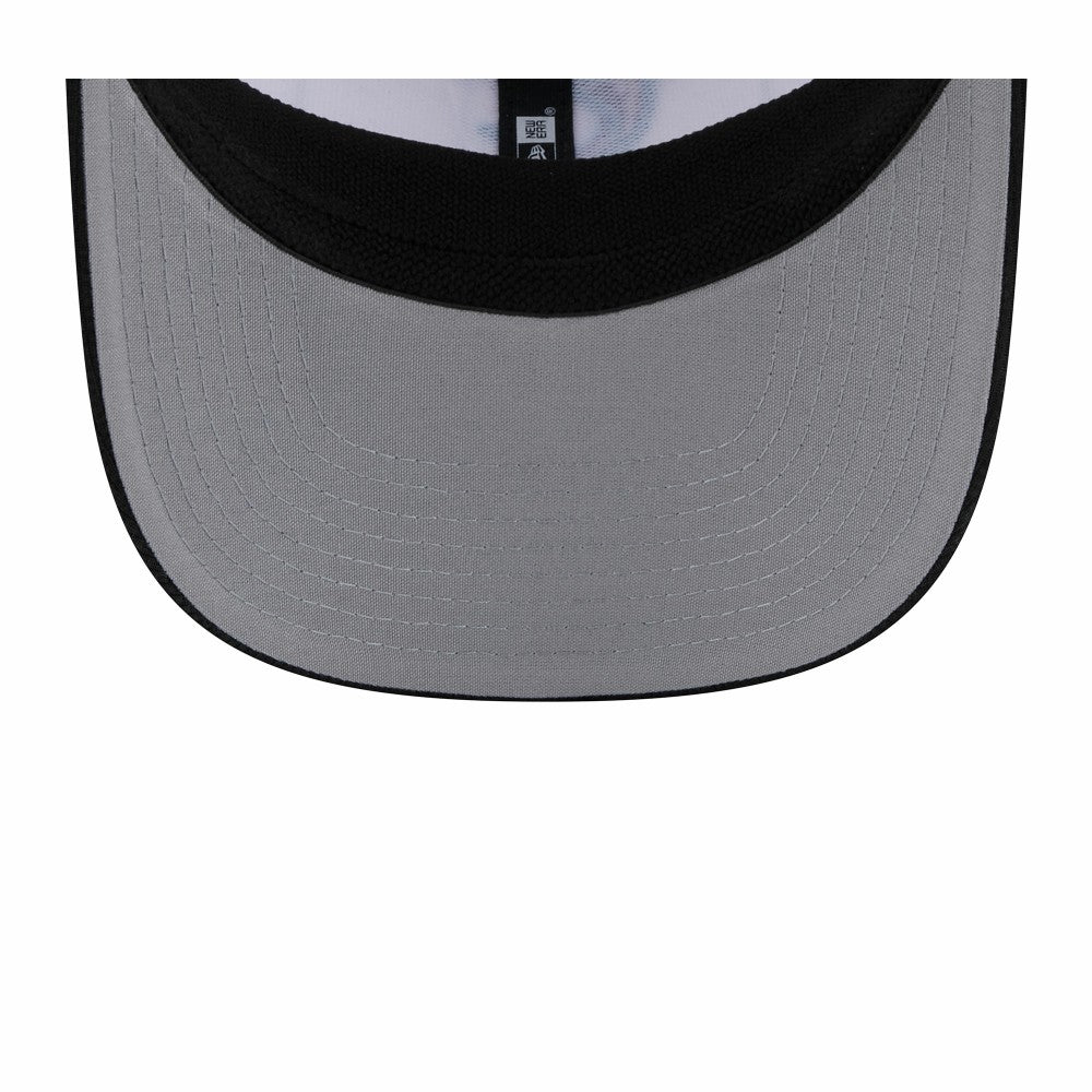 White/Black Miami Marlins New Era 2025 Batting Practice 9SEVENTY Stretch-Snap Trucker Hat